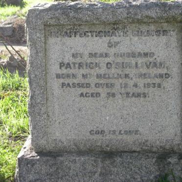 O'SULLIVAN Patrick -1938