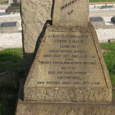 O'HARE Peter 1864-1918 &amp; Catherine -1946