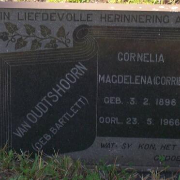 OUDTSHOORN Cornelia Magdalena, van nee BARTLETT 1896-1966