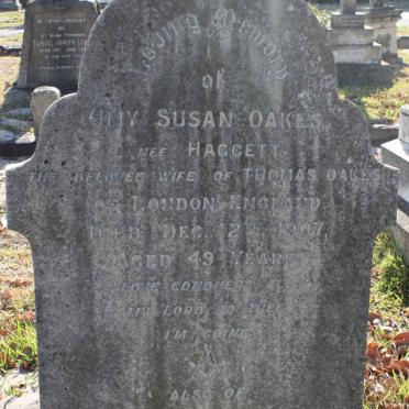 OAKES Amy Susan nee HAGGETT -1907