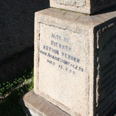 PENDER Richard Arthur 1899-1899