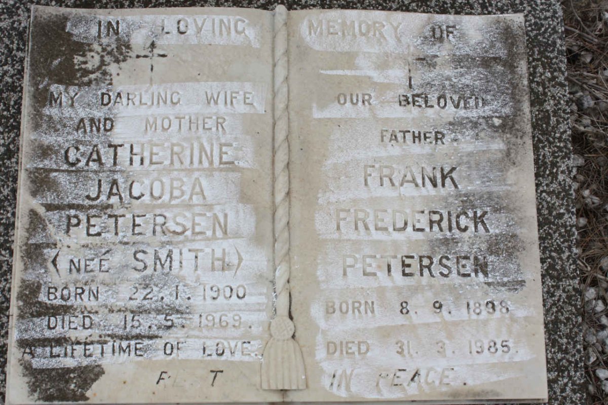 PETERSEN Frank Frederick 1898-1985 &amp; Catherine Jacoba SMITH 1900-1969