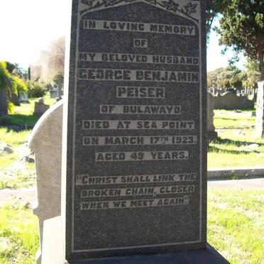 PEISER George Benjamin -1923
