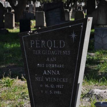 PEROLD Anna nee WIENECKE 1927-1981
