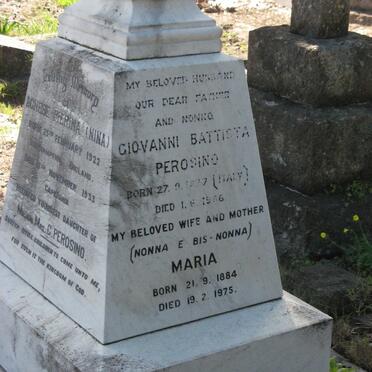 PEROSINO Giovanni Batista 1877-1966 &amp; Maria 1884-1975