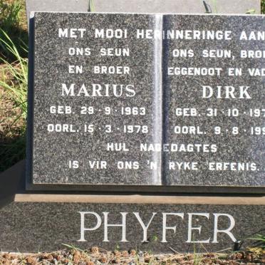PHYFER Marius 1963-1978 :: PHYFER  Dirk 1971-1997