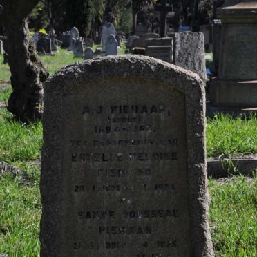 PIENAAR A.J. 18??-19?? :: PIENAAR Estelle Heloise -1974 :: PIENAAR Jeanne Rosseau 1891-1975
