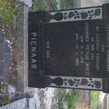 PIENAAR Johannes Petrus 1916-1969