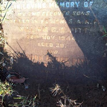 PITT William G.A. -1944 &amp; PITT Gordon Bruce -1944