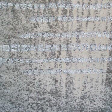 ANDERSON Elizabeth -1916 