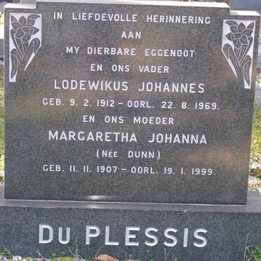 PLESSIS Lodewikus Johannes_ du 1912-1969 _amp_ Margaretha Johann