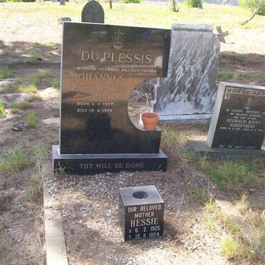 PLESSIS Johannes Gerhardus, du 1927-1978 &amp; Hessie 1925-1994