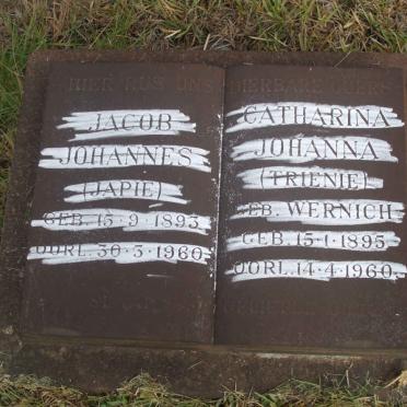 POLEY Jacob Johannes 1893-1960 &amp; Catharina Johanna WERNICH 1895-1960