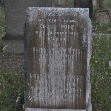POPE Edwin -1926 &amp; Alice Louisa -1941 :: POPE Edwin Albert -1917