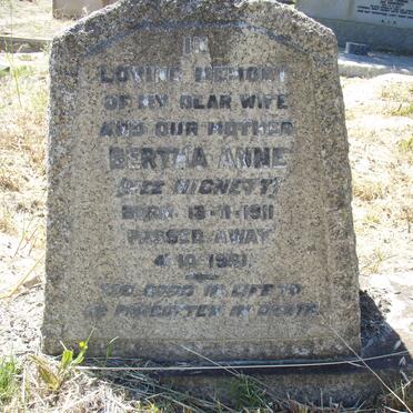 PREEZ Bertha Anne, du  nee HIGNETT 1911-1961