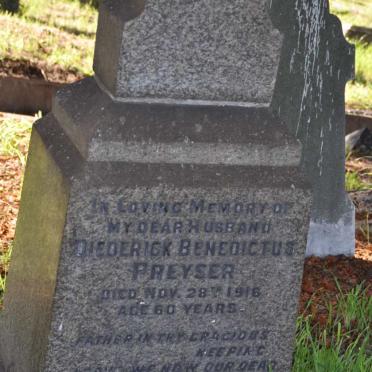 PREYSER Diederick Benedictus -1916 :: PREYSER Martha Wilhelmina -1943 :: PREYSER Louisa Margaret -1959