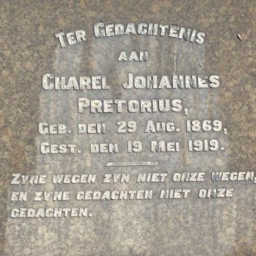 PRETORIUS Charel Johannes 1869-1919