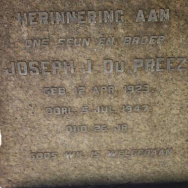 PREEZ Joseph J., du 1923-1947