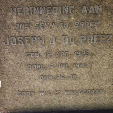 PREEZ Joseph J., du 1923-1947