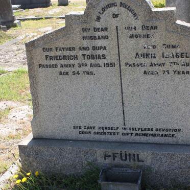 PFÜHL Friedrich Tobias -1951 &amp; Annie Isabella -1975