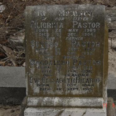 PASTOR Eva Elizabeth Hilario 1844-1915