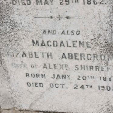 ABERCROMBY Magdalene Elizabeth 1835-1902