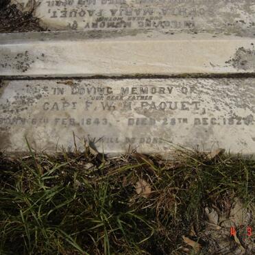 PAQUET F.W.H. 1843-1920