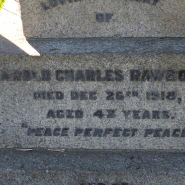 RAWBONE Harold Charles 1885-1968