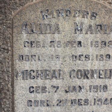 REENEN Alida Maria 1895-1895 :: VAN REENEN Micheal Cornelius 1910-1941