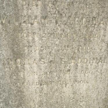 RICHTER Johan H. 1827-1892 :: ADDINALL William T. 1899-1900 :: ADDINALL Thomas S.S. 1900-1900