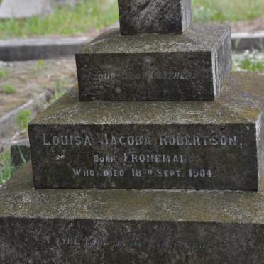 ROBERTSON Louisa Jacoba nee FRONEMAN -1904