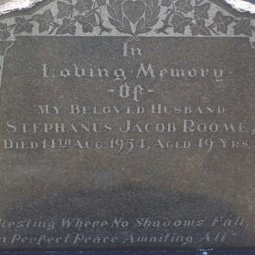 ROOME Stephanus Jacob -1954