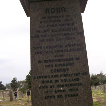 ROOD Ernest -1933 &amp; Mary Elizabeth -1917