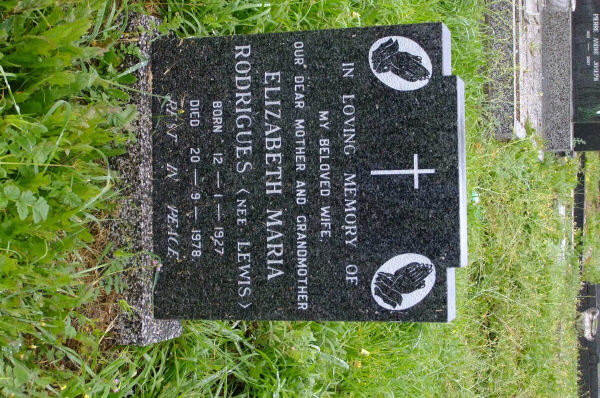 RODRIGUES Elizabeth Maria nee LEWIS 1927-1978