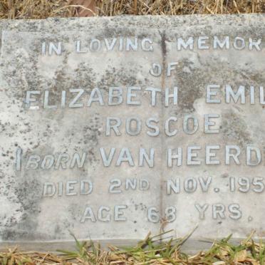 ROSCOE Elizabeth Emily nee van HEERDEN -1957