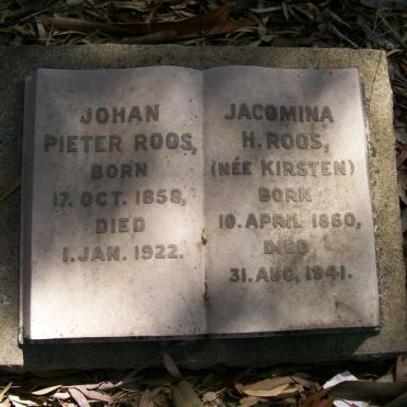 ROOS Johan Pieter 1858-1922 &amp; Jacomina H. KIRSTEN 1860-1941