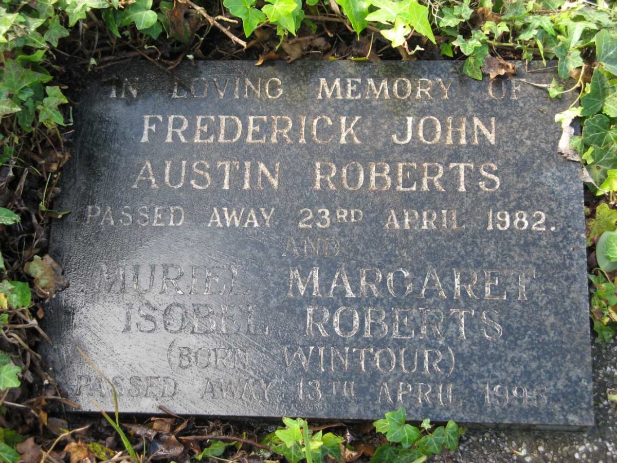 ROBERTS Frederick John Austin -1982 &amp; Muriel Margaret Isobel WINTOUR -1995