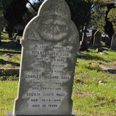 ROSS Charles Richard 1894-1970 &amp; Violet Edith 1899-1969 :: ROSS Cecilia Marie -1946