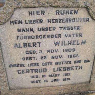 ROOSEBOOM Albert Wilhelm 1909-1961 &amp; Gertrud Liesbeth 1913-1981
