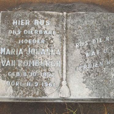 ROMBURGH Maria Johanna, van 1892-1961
