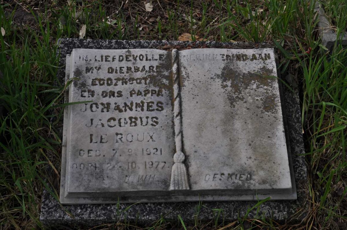 ROUX Johannes Jacobus, le 1921-1977