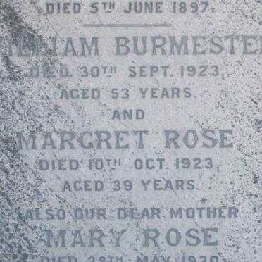 BURMESTER William -1923 :: ROSE Margret -1923