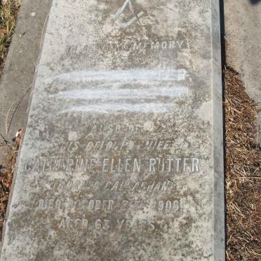 RUTTER James  -1908 &amp; Catherine Ellen O’CALLAGHAN  -1908