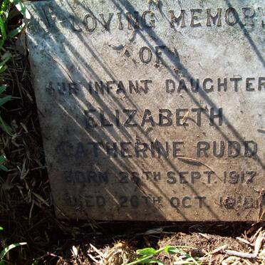 RUDD Elizabeth Catherine 1917-1918