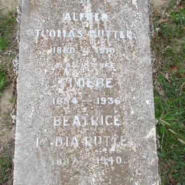 RUTTER Alfred Thomas 1860-1910 &amp; Phoebe 1854-1936 :: RUTTER Beatrice Lydia 1887-1940