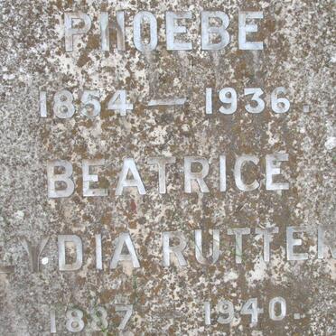 RUTTER Phoebe 1854-1936 :: RUTTER Beatrice Lydia 1887-1940