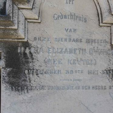 RYNHOUD Maria Elizabeth nee KEYTEL -1913