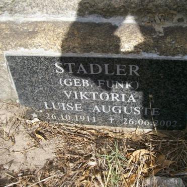 STADLER Viktoria Luise Auguste nee FUNK 1911-2002