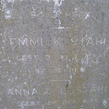 STAHL Emmi K. -1922