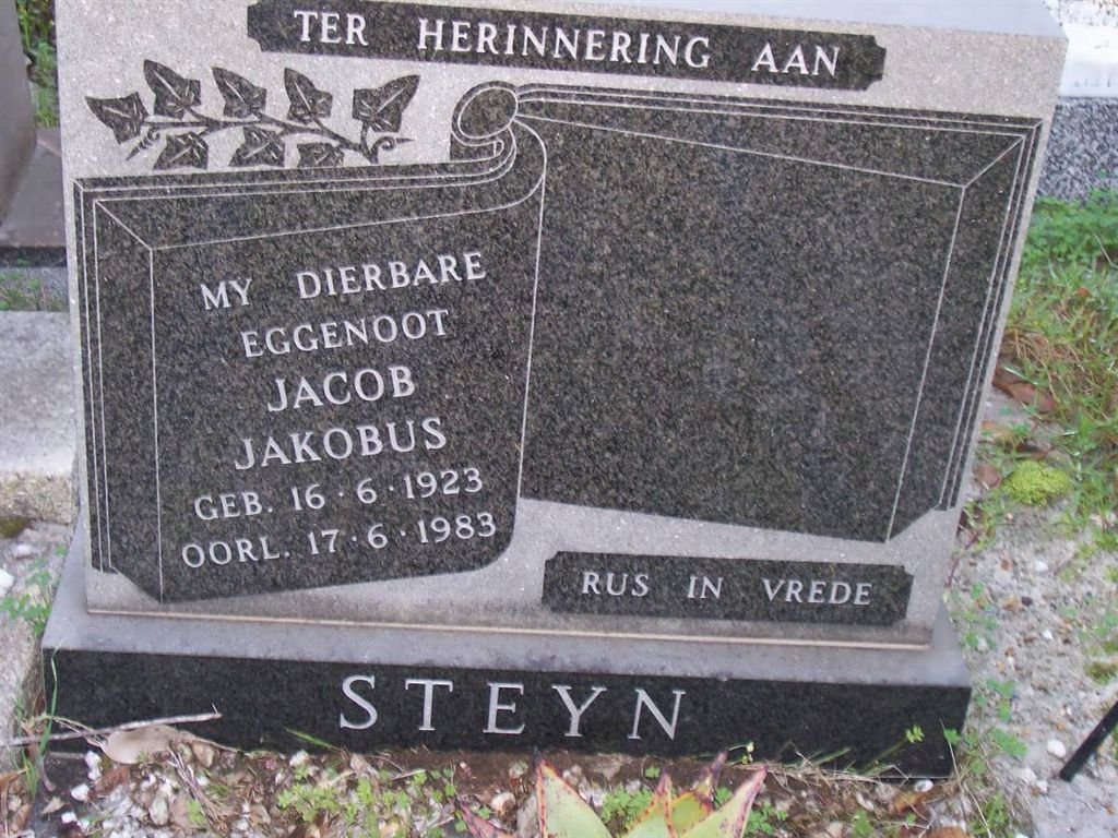 STEYN Jacob Jakobus 1923-1983